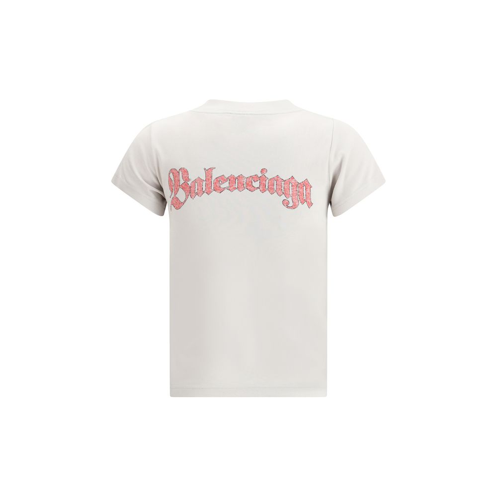 Balenciaga T-Shirt mit Rundhalsausschnitt und grafischem Logo