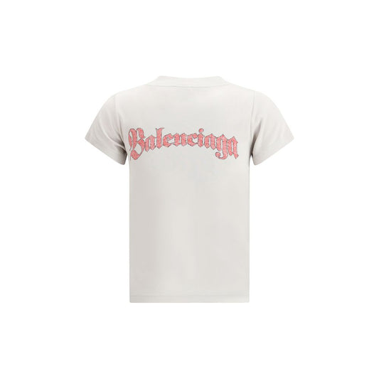 Balenciaga T-Shirt mit Rundhalsausschnitt und grafischem Logo