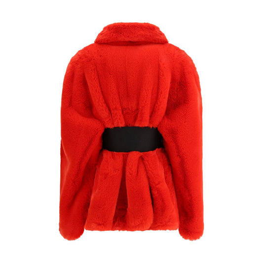 Balenciaga Wickelmantel aus Kunstpelz