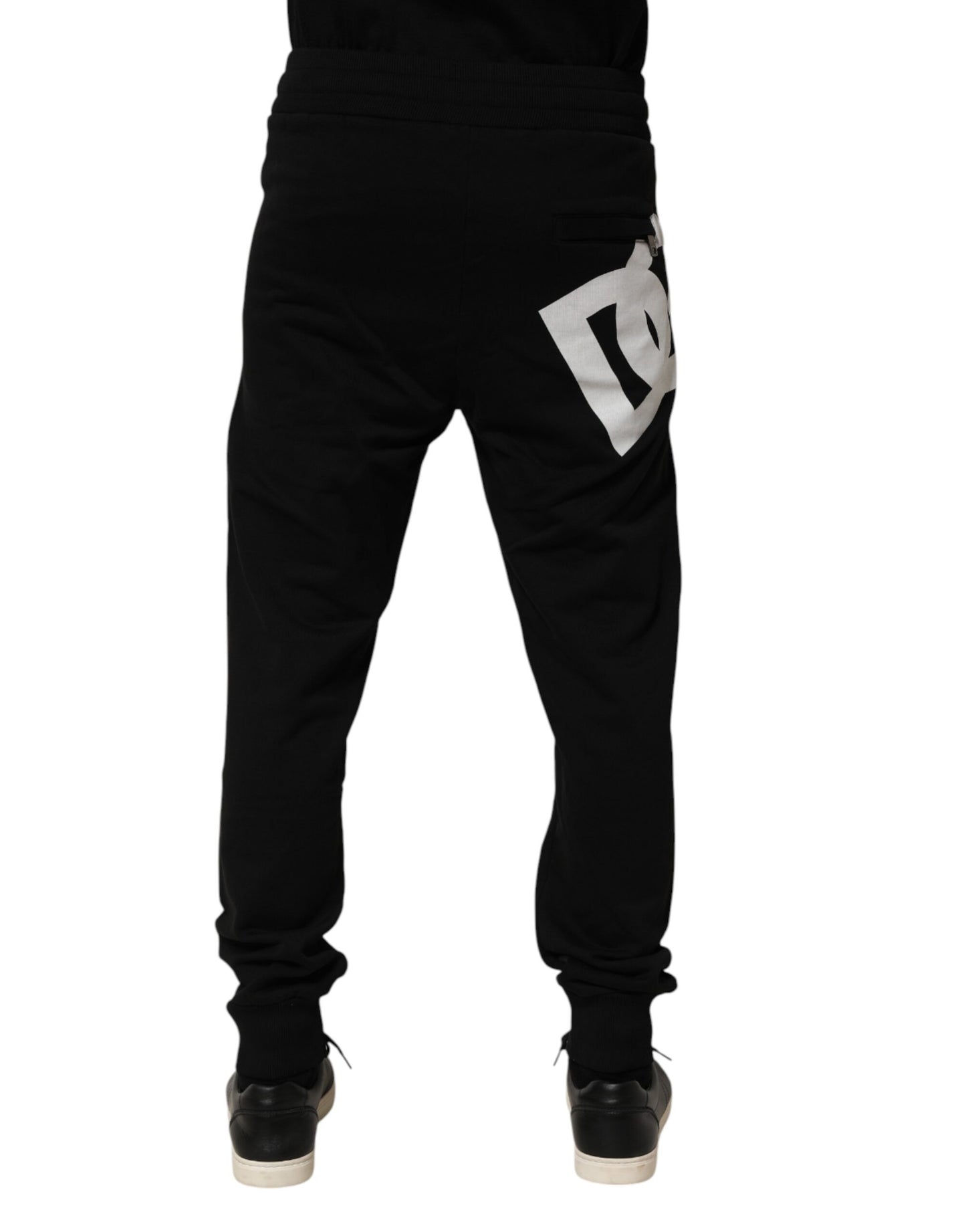 Dolce &amp; Gabbana – Schwarze Jogginghose aus Baumwolle mit DG-Logo