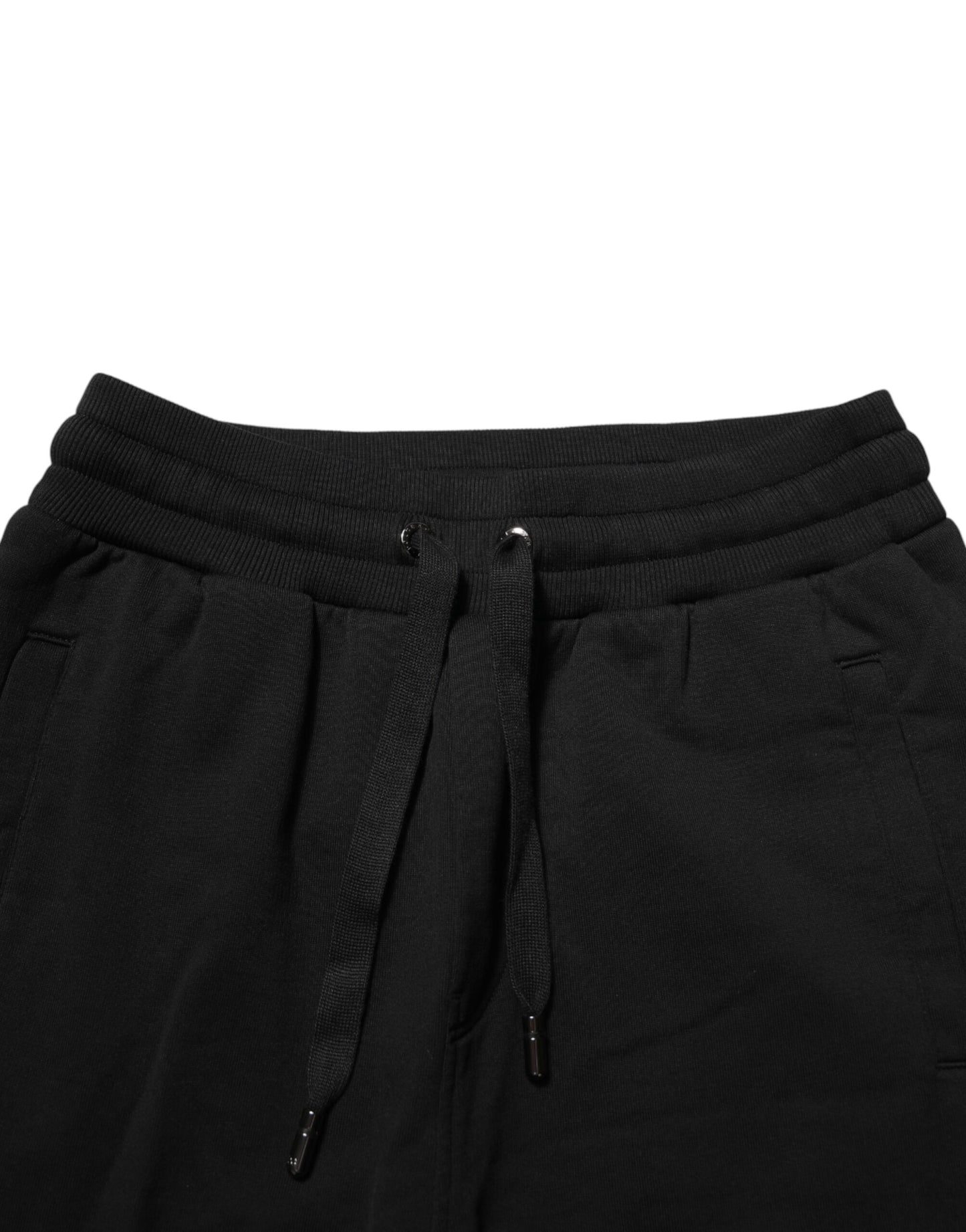 Dolce &amp; Gabbana – Schwarze Jogginghose aus Baumwolle mit DG-Logo