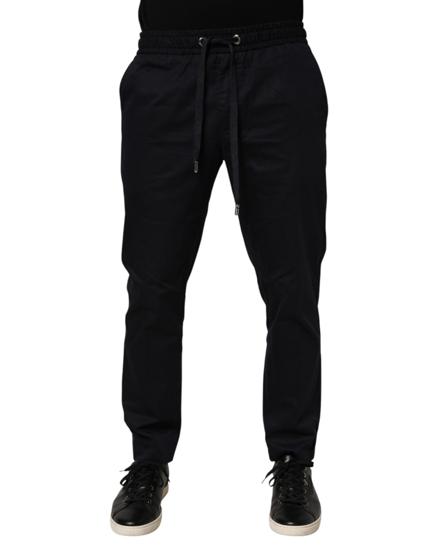 Dolce &amp; Gabbana Schwarze Jogginghose mit Kordelzug für Herren mit mittlerer Taille