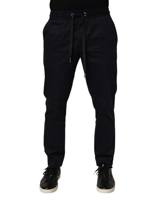 Dolce &amp; Gabbana Schwarze Jogginghose mit Kordelzug für Herren mit mittlerer Taille