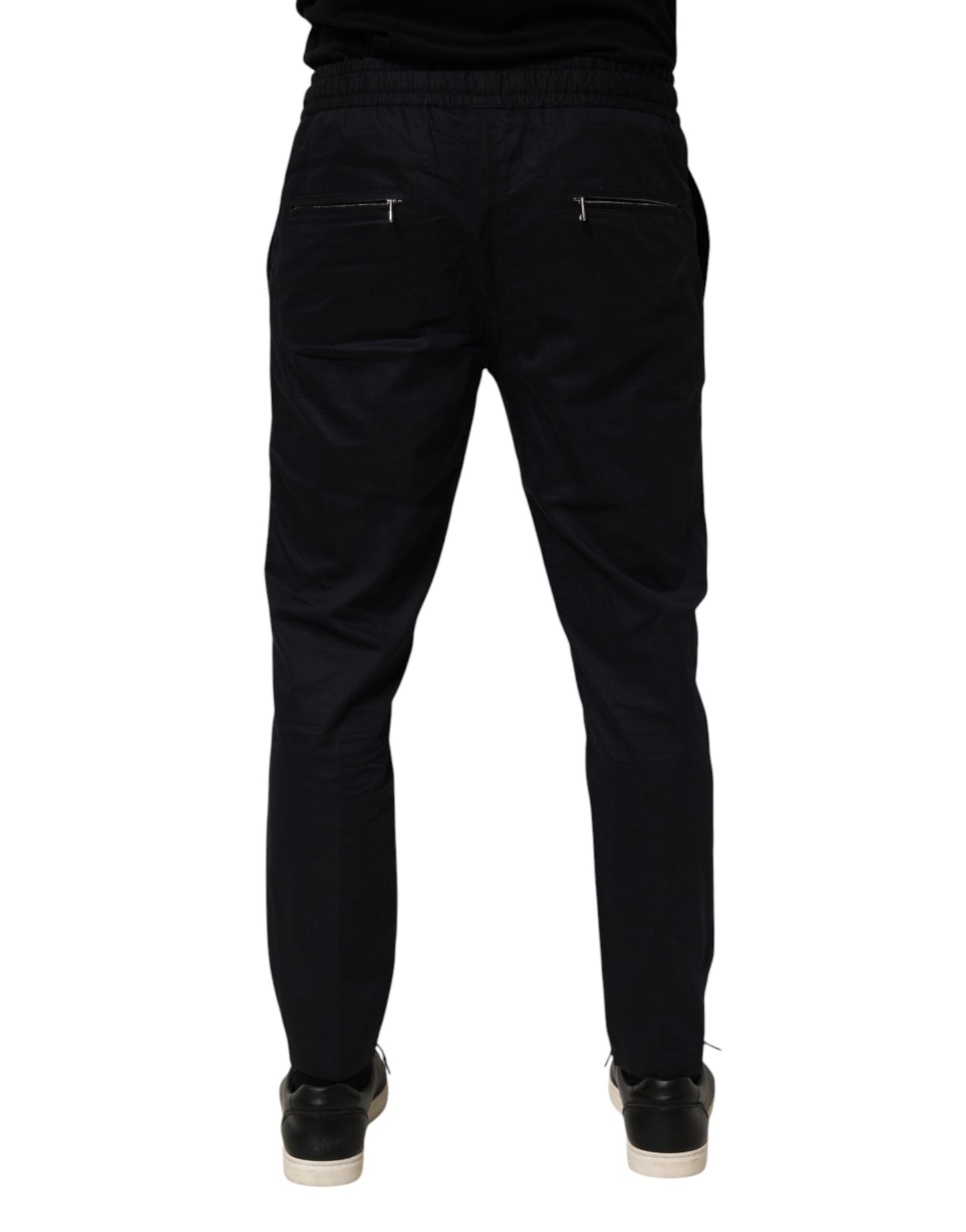 Dolce &amp; Gabbana Schwarze Jogginghose mit Kordelzug für Herren mit mittlerer Taille
