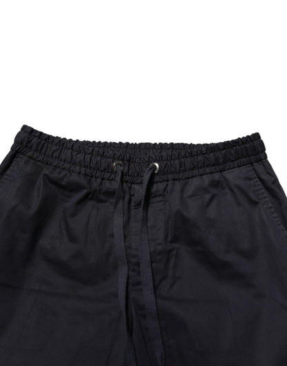 Dolce &amp; Gabbana Schwarze Jogginghose mit Kordelzug für Herren mit mittlerer Taille