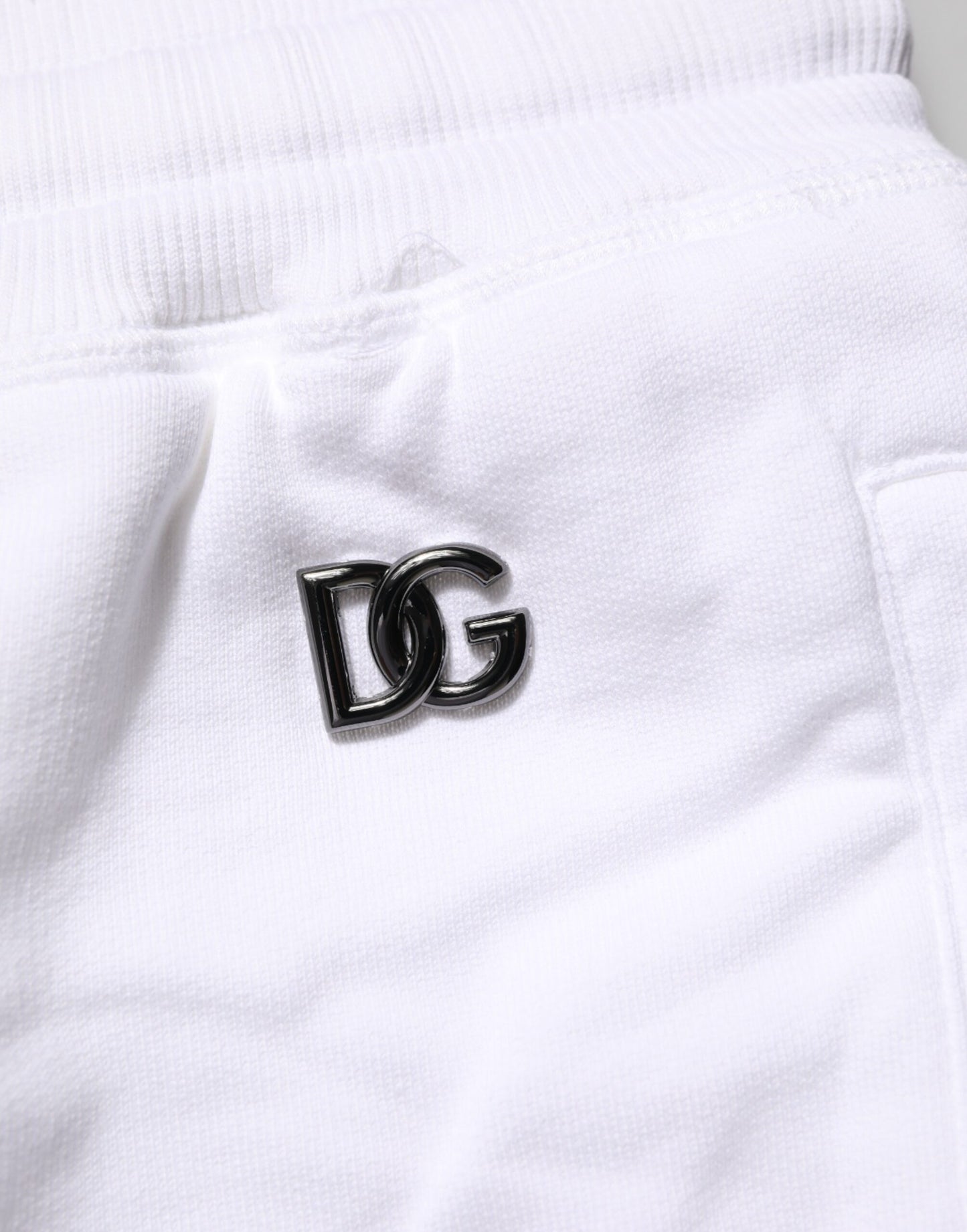 Dolce &amp; Gabbana – Weiße Bermudashorts aus Baumwolle im Used-Look für Herren