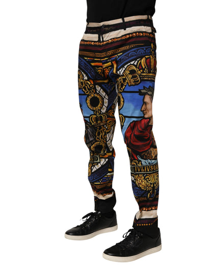 Dolce &amp; Gabbana – Mehrfarbige Karottenhose mit Julias-Ceasar-Print