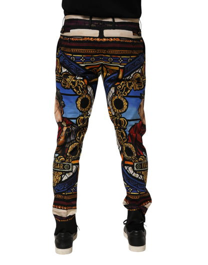 Dolce &amp; Gabbana – Mehrfarbige Karottenhose mit Julias-Ceasar-Print