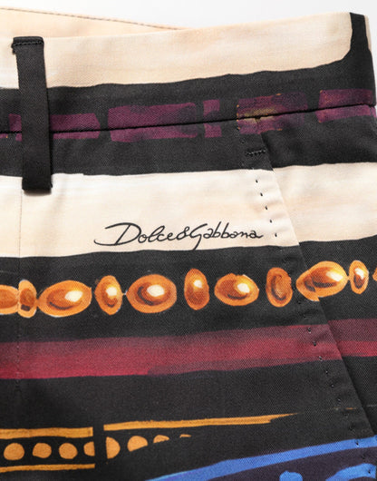 Dolce &amp; Gabbana – Mehrfarbige Karottenhose mit Julias-Ceasar-Print