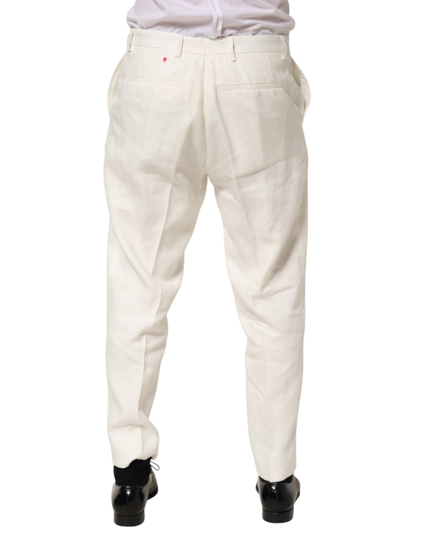 Dolce &amp; Gabbana Weiße Leinenhose für formelle Anlässe