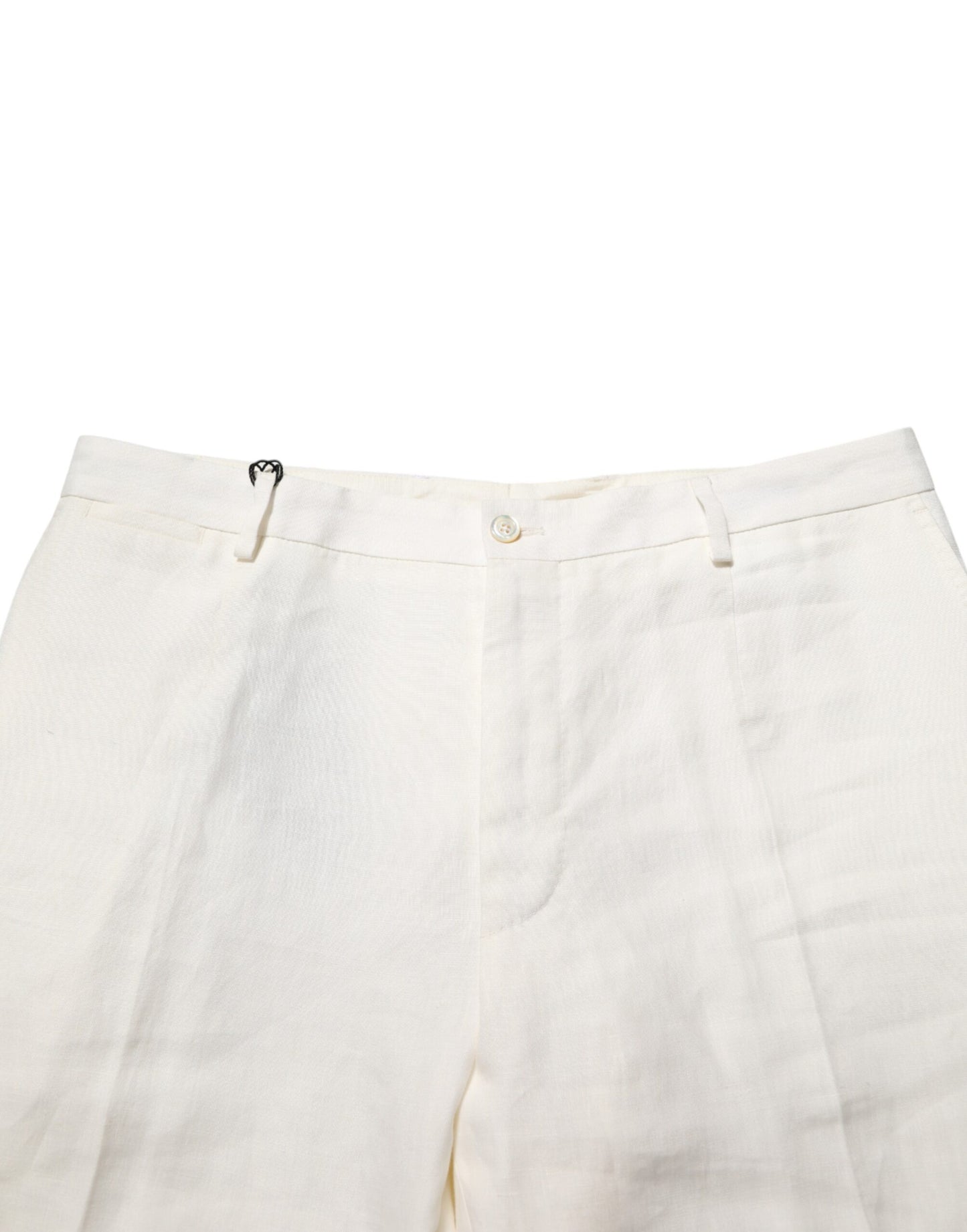 Dolce &amp; Gabbana Weiße Leinenhose für formelle Anlässe