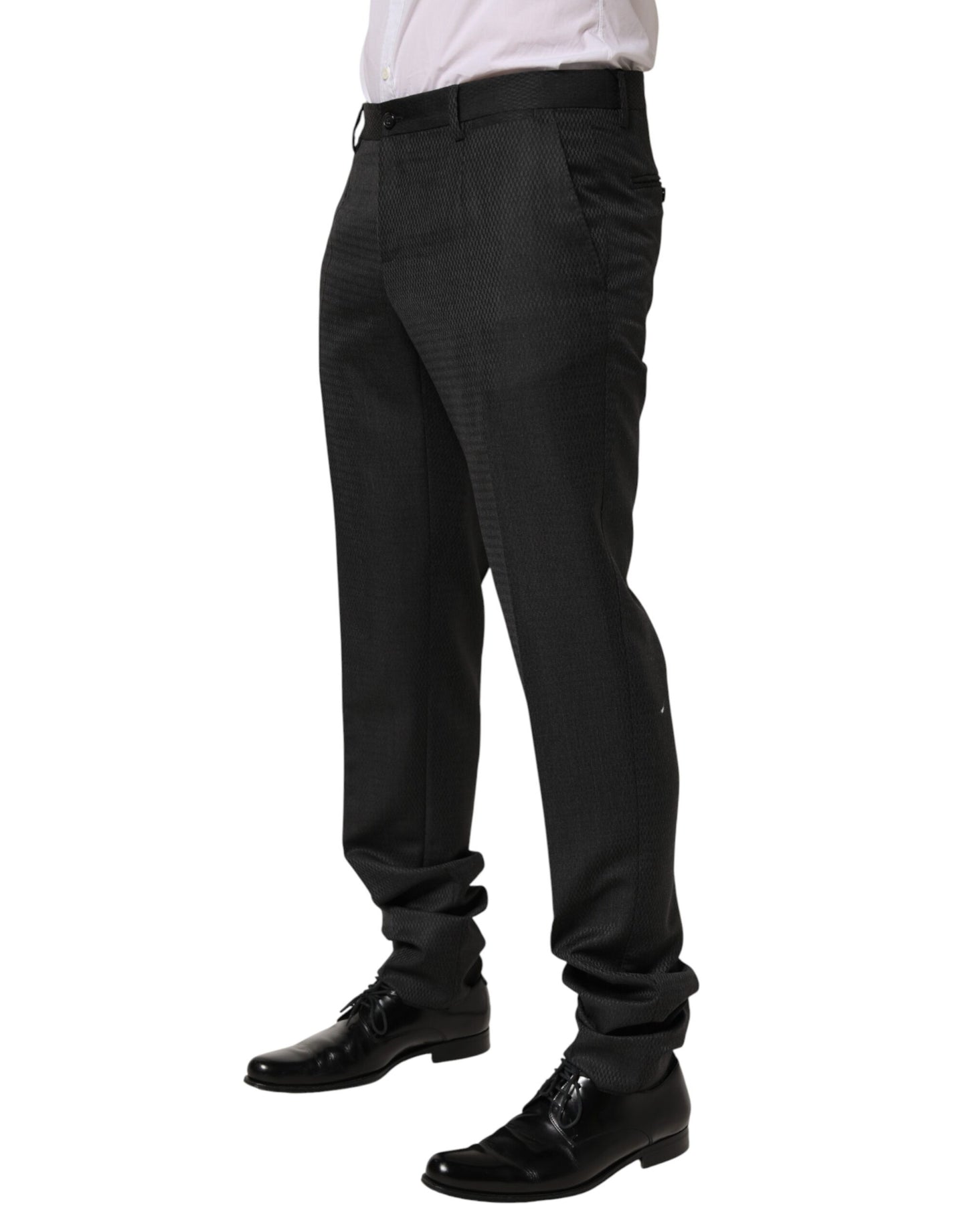 Dolce &amp; Gabbana Schwarze Wollhose für formelle Anlässe
