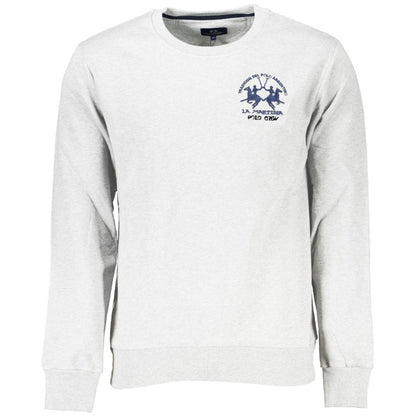 La Martina White Cotton Sweatshirt