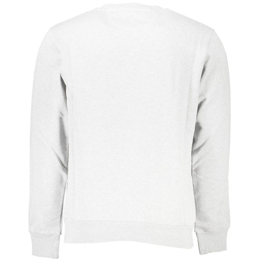 La Martina White Cotton Sweatshirt