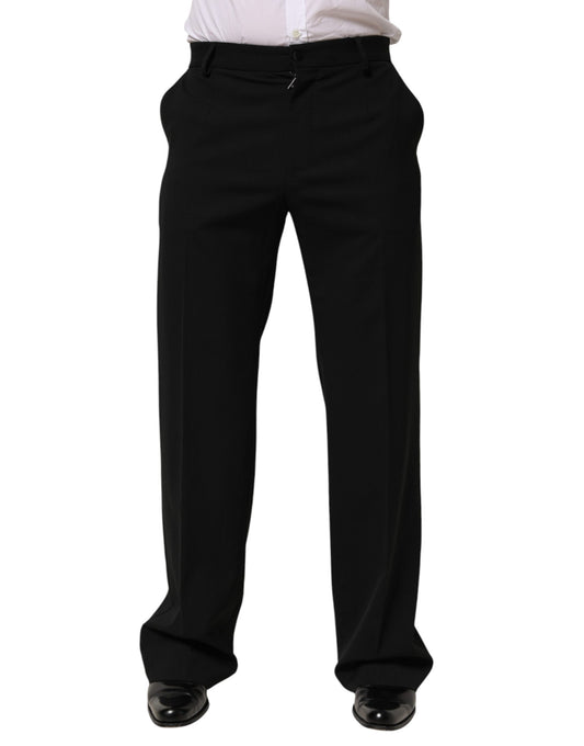 Dolce &amp; Gabbana Schwarze Wollhose für formelle Anlässe
