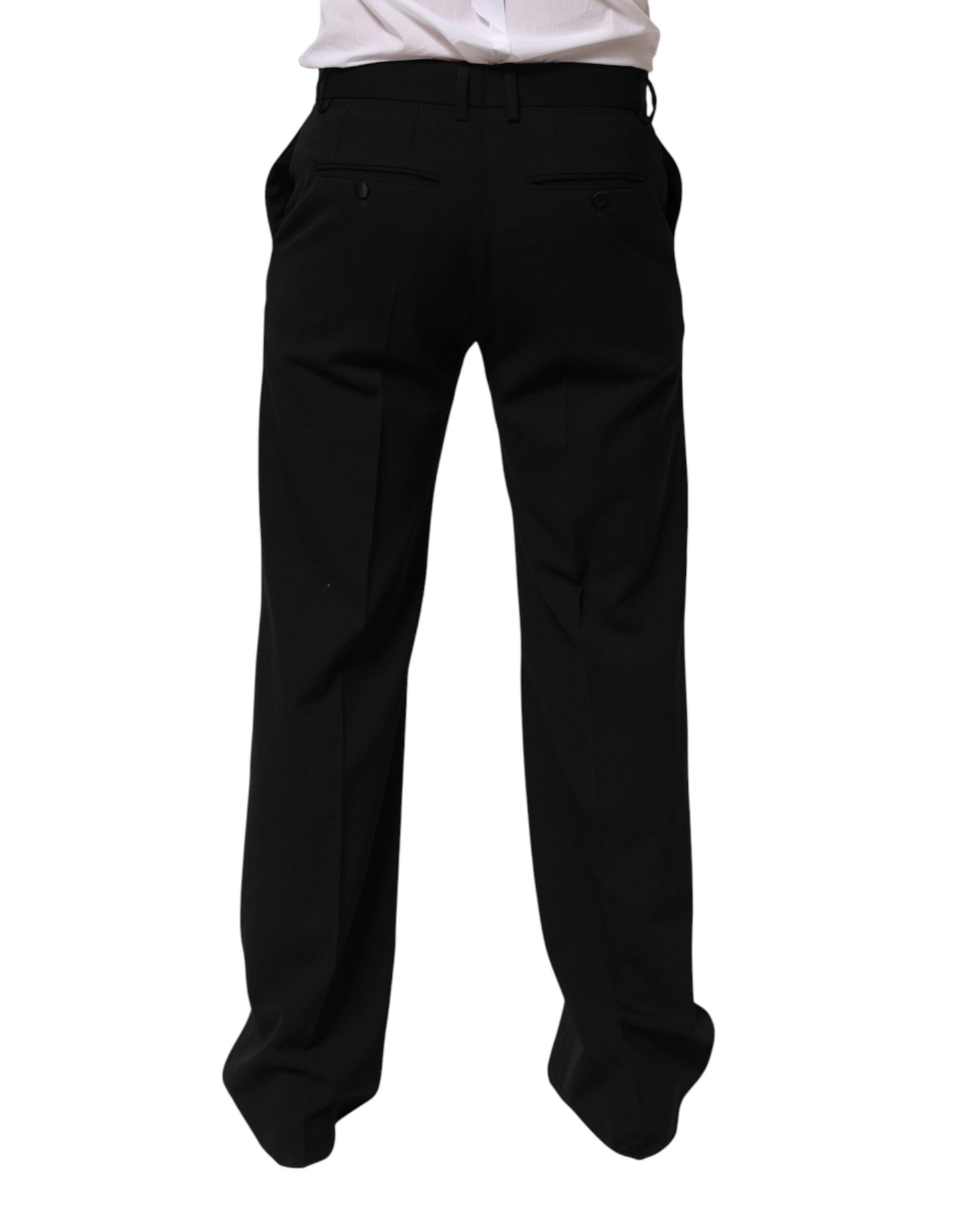 Dolce &amp; Gabbana Schwarze Wollhose für formelle Anlässe