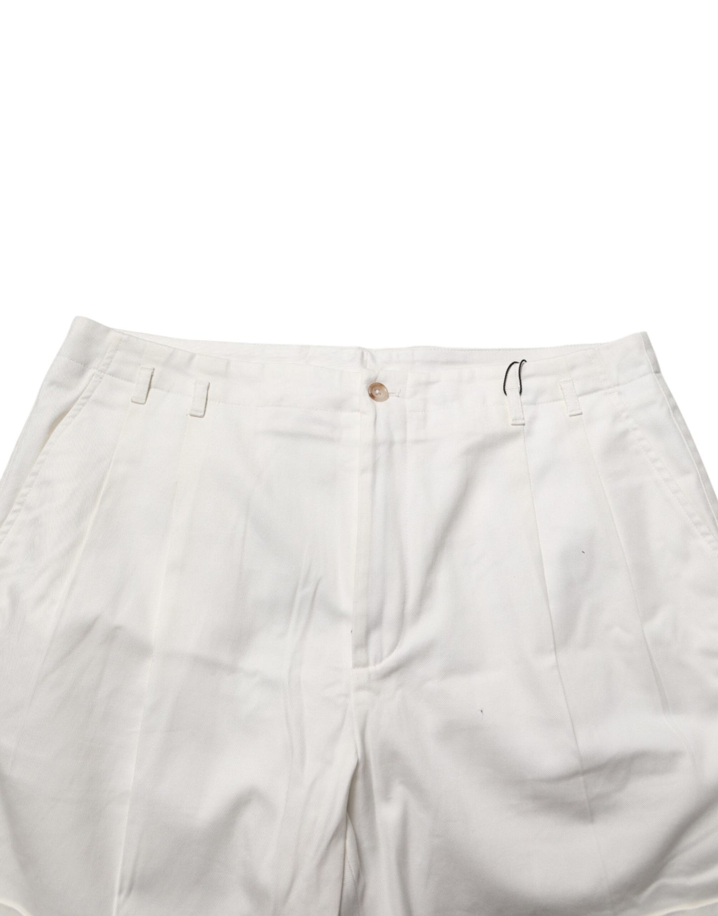 Dolce &amp; Gabbana – Weiße Bermudashorts aus Baumwolle mit mittlerer Taille für Herren