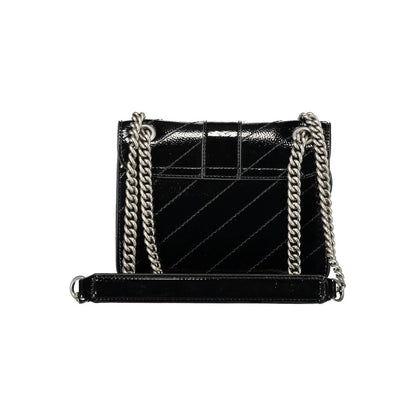 Gaelle Paris Black Polyurethane Women Shoulder Bag
