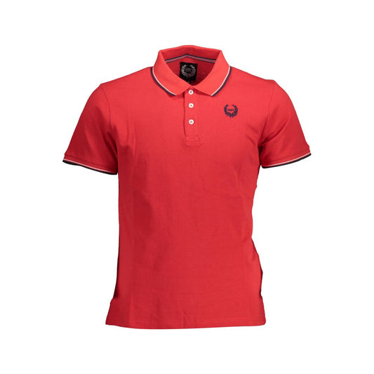 Gianmarco Venturi Poloshirt aus roter Baumwolle
