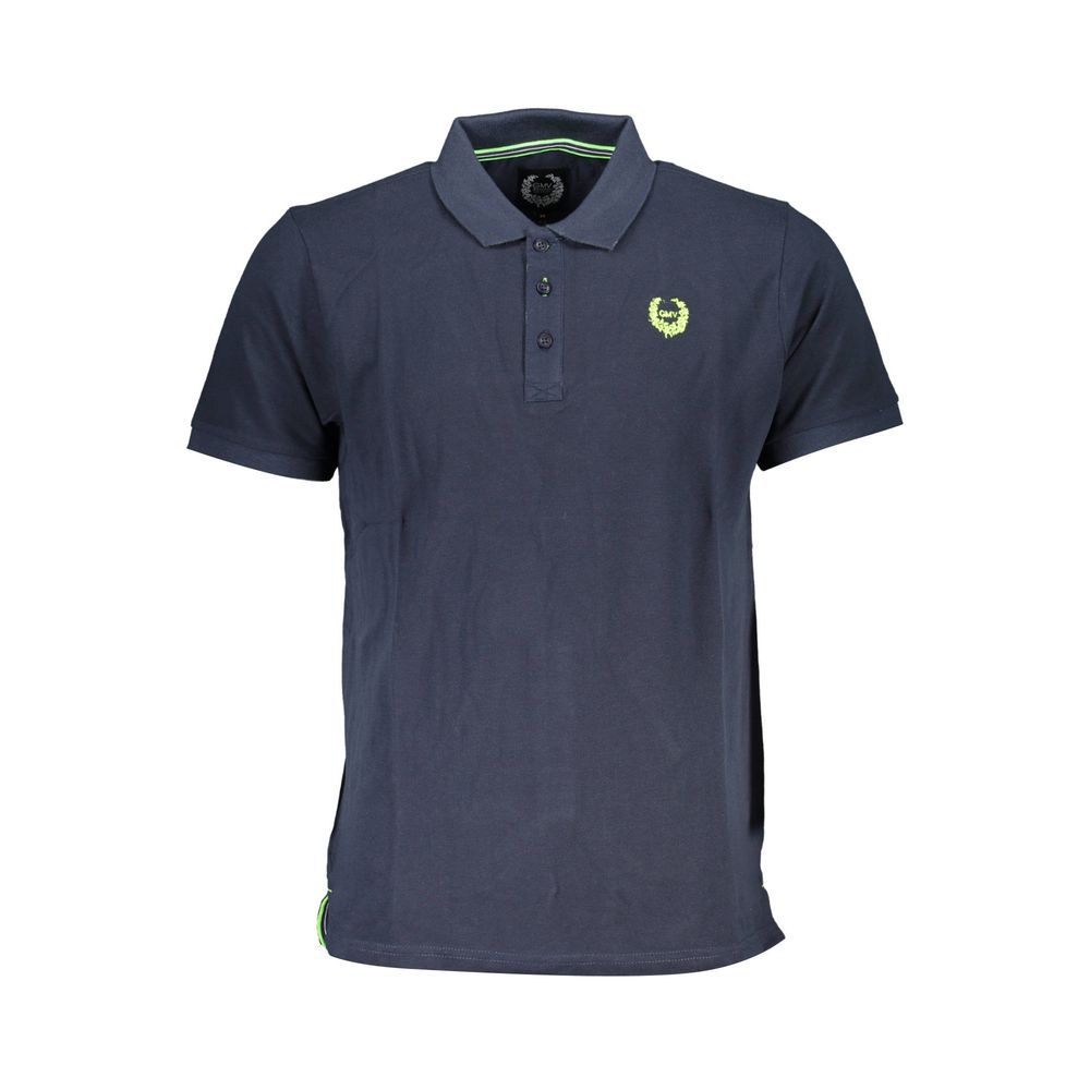 Gianmarco Venturi Blaues Baumwoll-Poloshirt