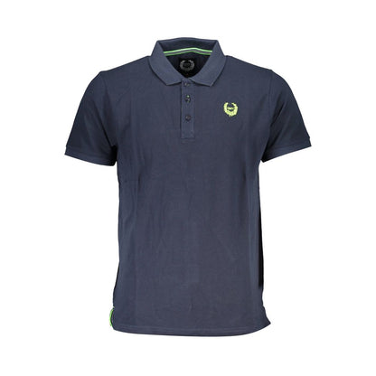 Gianmarco Venturi Blaues Baumwoll-Poloshirt