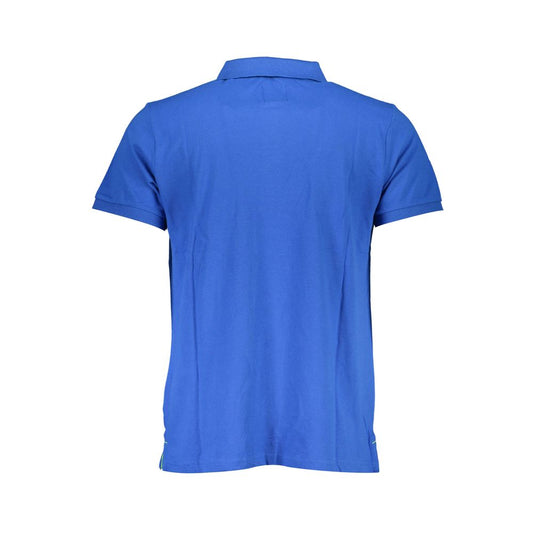 Gianmarco Venturi Blaues Baumwoll-Poloshirt