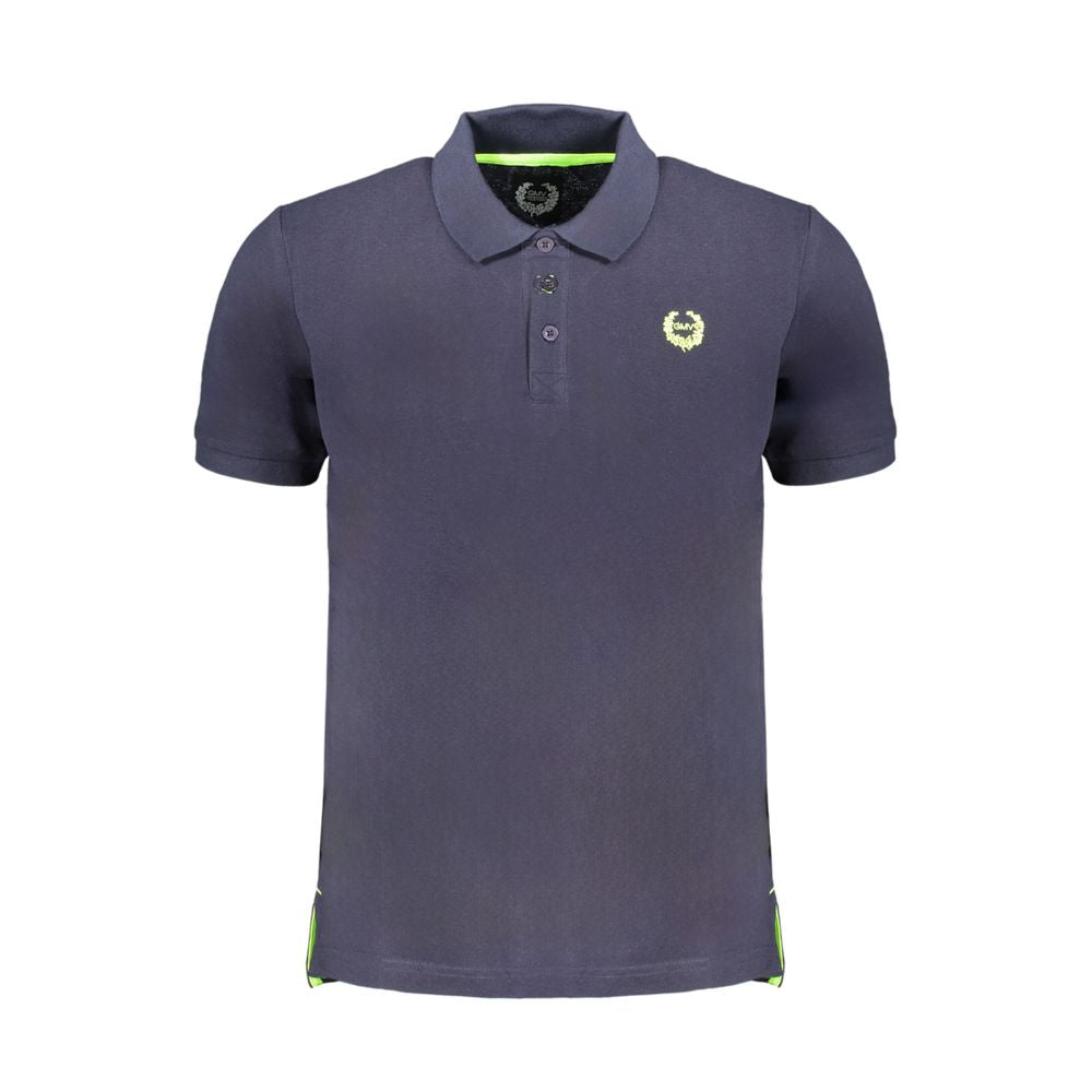 Gianmarco Venturi Blue Cotton Polo Shirt