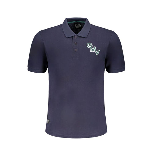 Gianmarco Venturi Poloshirt aus blauer Baumwolle