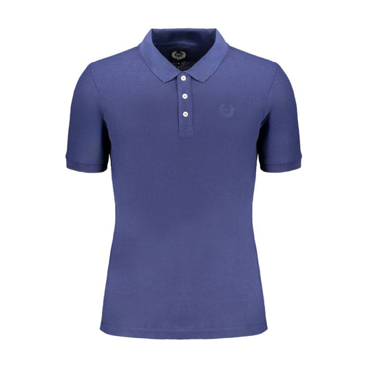 Gianmarco Venturi Poloshirt aus blauer Baumwolle