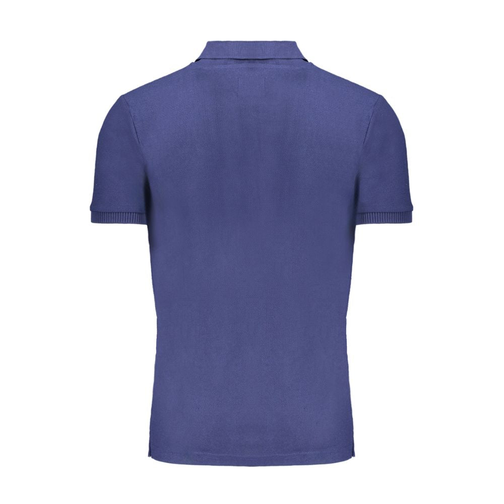 Gianmarco Venturi Poloshirt aus blauer Baumwolle