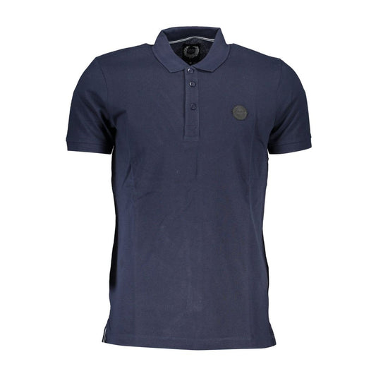 Gianmarco Venturi Poloshirt aus blauer Baumwolle