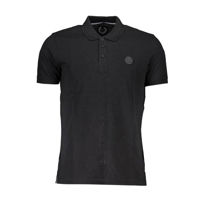 Gianmarco Venturi Poloshirt aus schwarzer Baumwolle