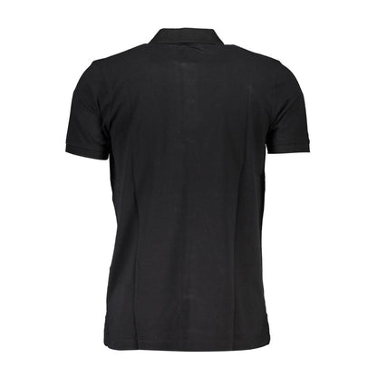 Gianmarco Venturi Poloshirt aus schwarzer Baumwolle