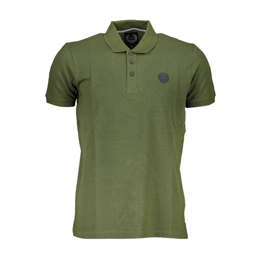 Gianmarco Venturi Poloshirt aus grüner Baumwolle