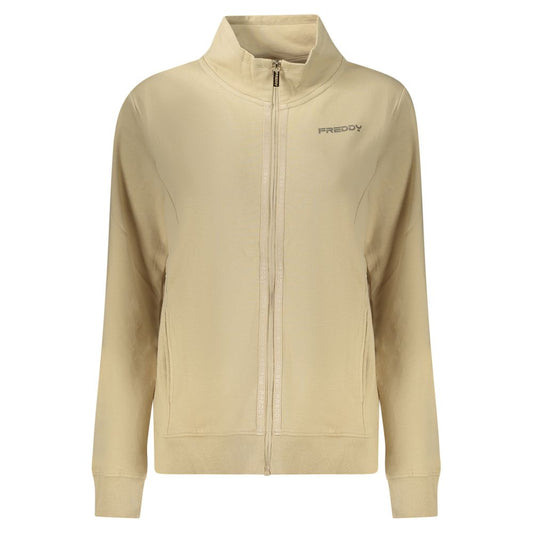 Freddy Beige Cotton Women Sweatshirt
