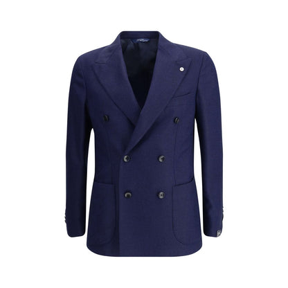 Gi Capri Blue Fleece Wool Coat