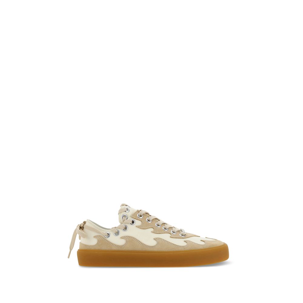 Blumarble braune Kalbsleder-Sneaker Bos Taurus Low Top