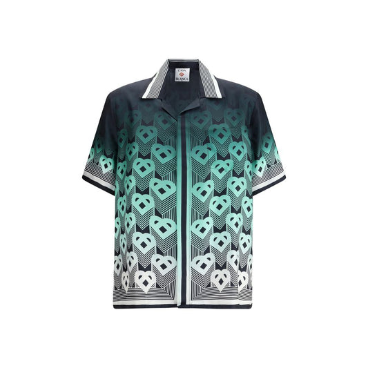 Casablanca Seidenhemd mit Farbverlauf und Monogramm
