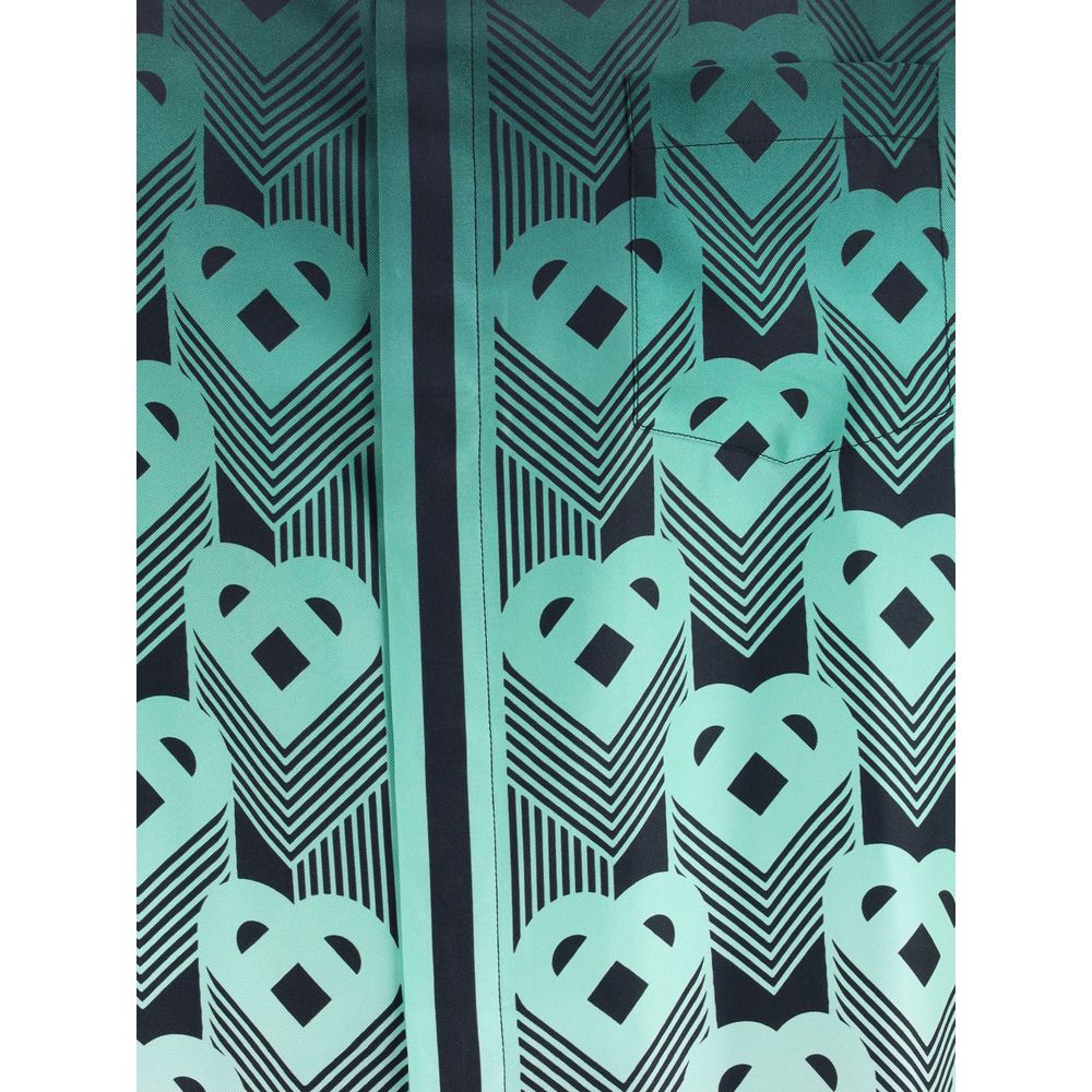 Casablanca Seidenhemd mit Farbverlauf und Monogramm