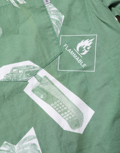 Carhartt Wip Green Printed Cotton Collared Short Sleeves Polo Shirt