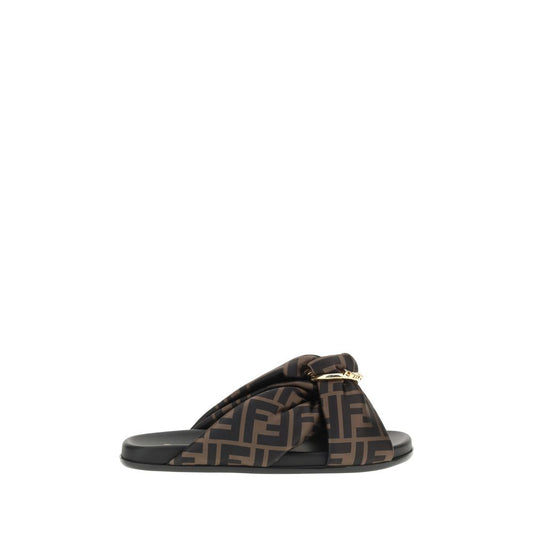 Fendi Satin-Slidesandalen
