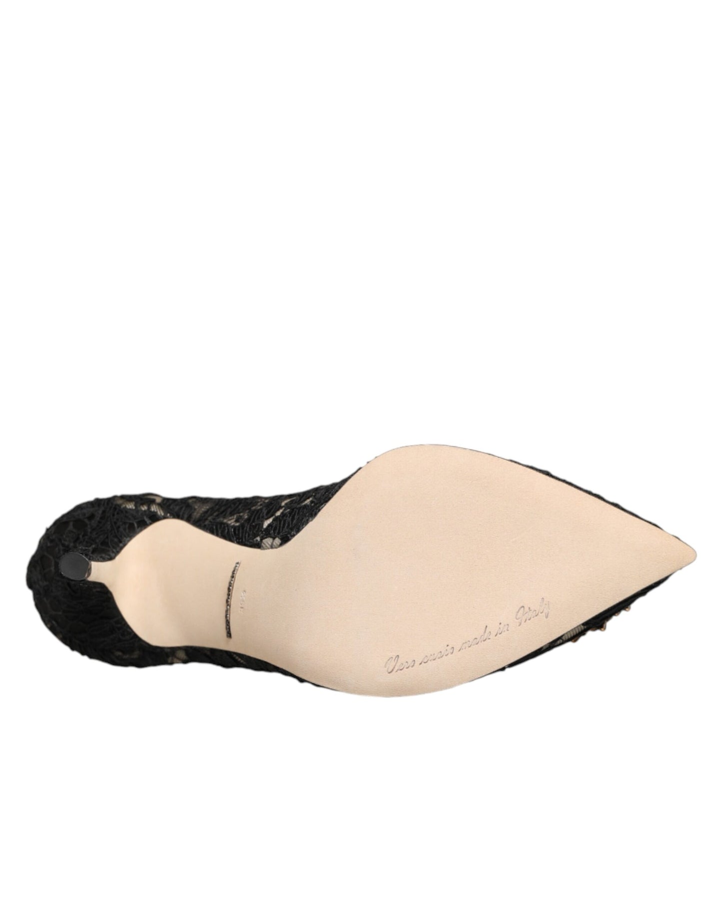 Dolce & Gabbana Black Taormina Lace DEVOTION Pumps Shoes