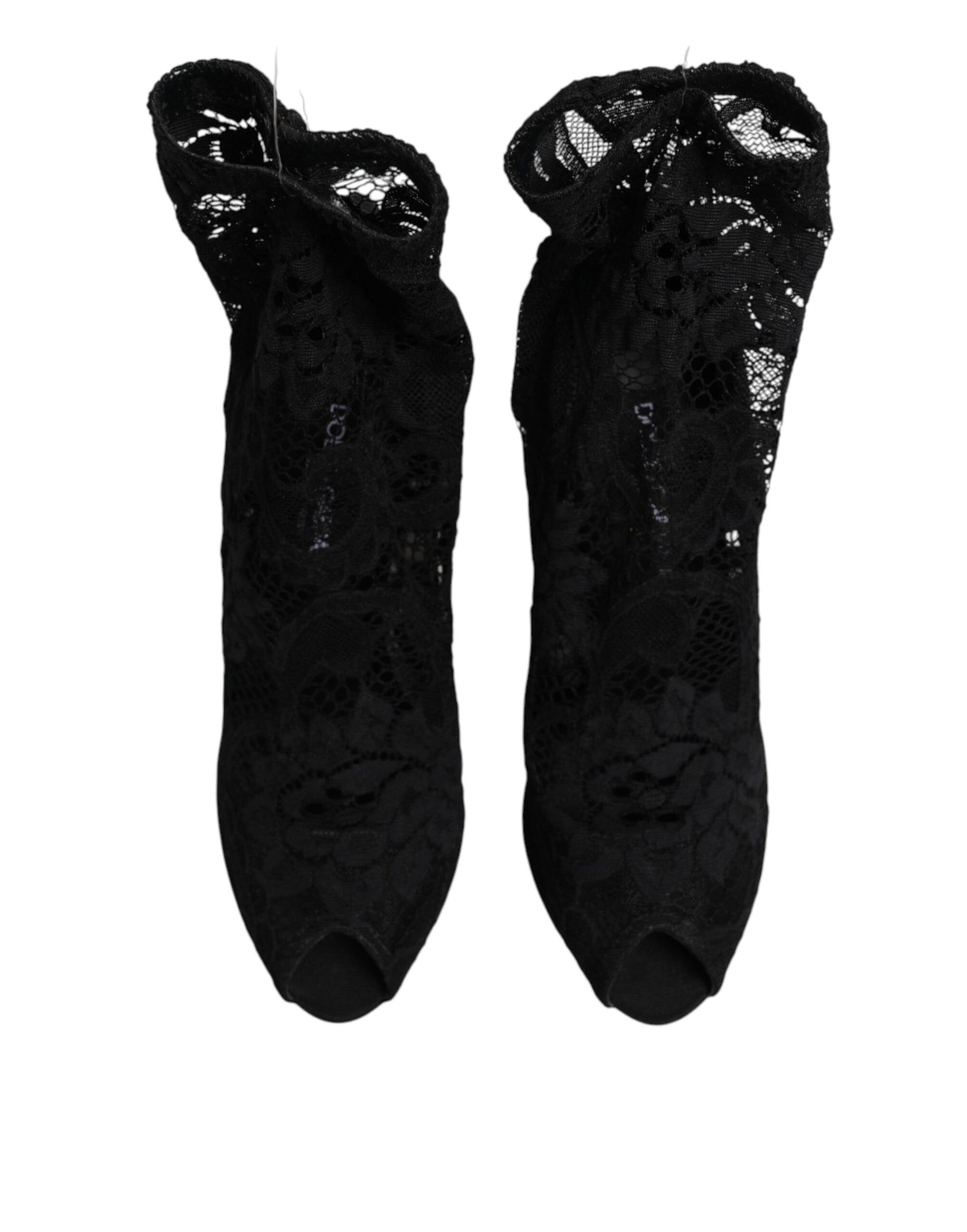 Dolce &amp; Gabbana – Schwarze Taormina-Stiefel mit Stretch-Spitze