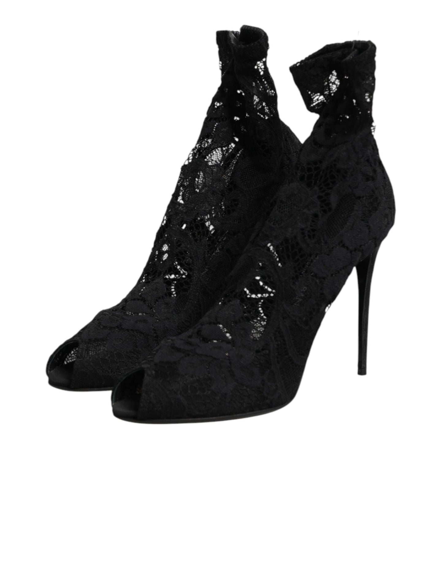 Dolce &amp; Gabbana – Schwarze Taormina-Stiefel mit Stretch-Spitze