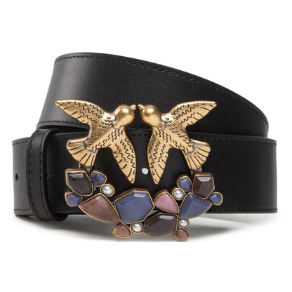 PINKO Black Calfskin Belt