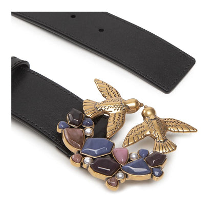 PINKO Black Calfskin Belt