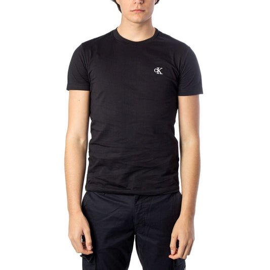 Calvin Klein Jeans – Schwarzes Baumwoll-T-Shirt