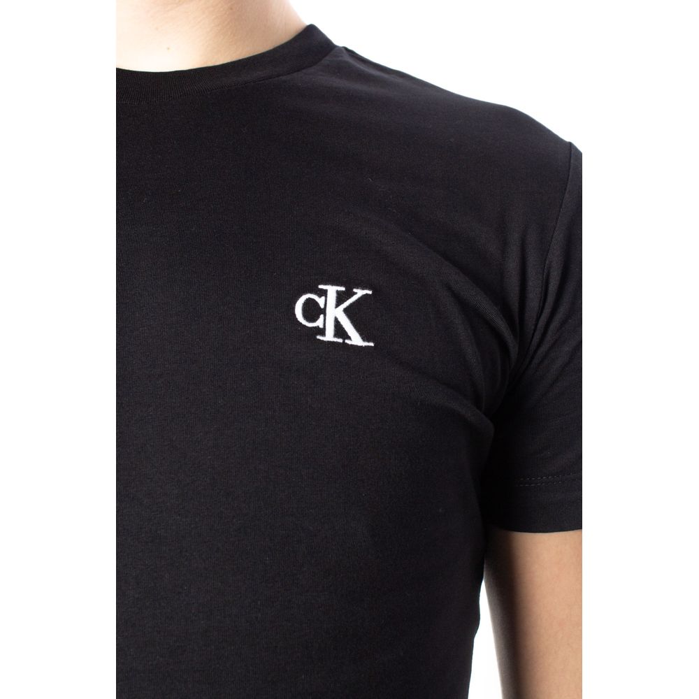 Calvin Klein Jeans – Schwarzes Baumwoll-T-Shirt