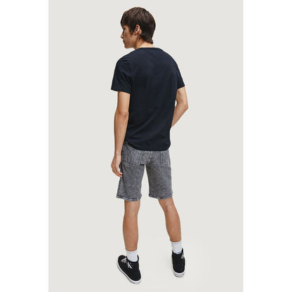 Calvin Klein Jeans – Schwarzes Baumwoll-T-Shirt