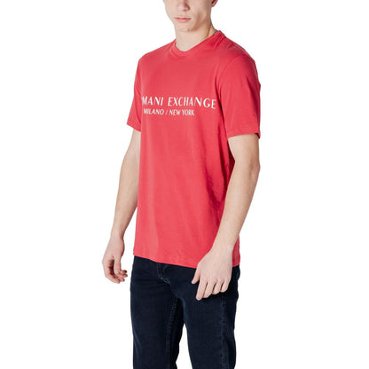 Armani Exchange – Rotes Baumwoll-T-Shirt